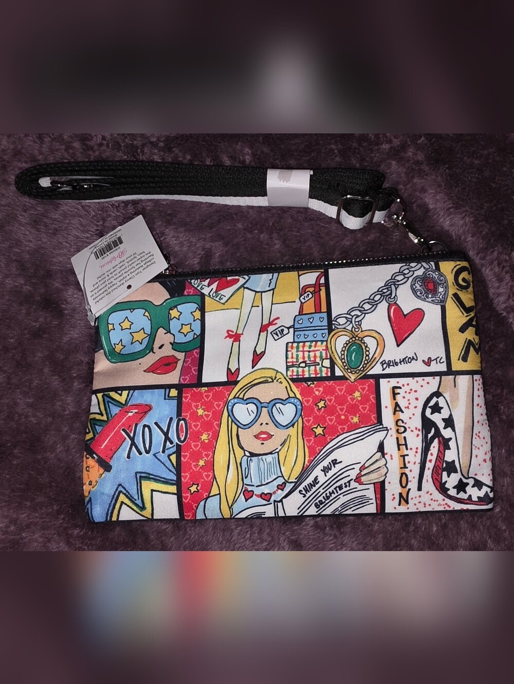 Brighton Glam Girl Crossbody Pouch Featuring Tom Clancy Art